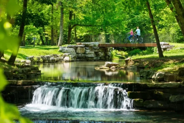 Dogwood Canyon river bike bridge